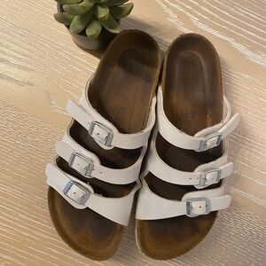 Birkenstock Florida Soft Narrow Footbed White Sandals